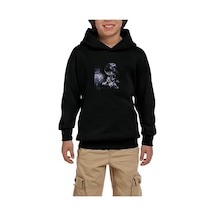 Zepplin Giyim Moonspell Wolfheart Siyah Çocuk Kapşonlu Sweatshirt Siyah