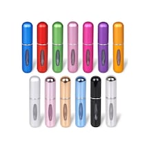 Doldurulabilir Mini Parfüm Şişesi Cep Parfüm Sprey Şişesi Portatif Küçük Boy 8cm Gold - Gri - Kırmızı - Mavi - Mor, 5 Adet Belirtilmemiş