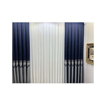 Titus Fj632145 V-530 Lacivert 1/3 Sık Pileli Fon Perde Apm Çok Renkli