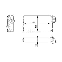 Mahle Ah 162 000s Kalorifer Radyatörü Scenıc 1.4 1.6 97 99 1.9 2.0 99 03