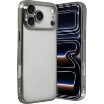 Apple Uyumlu iPhone 17 Pro Max Kamera Korumalı Lensli Silikon Gri