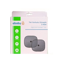 Ebaby Tek Vantuzlu Güneşlik 2 Parça Siyah