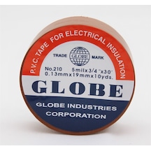 Globe Pvc Elektrik İzolasyon Bant "0.13x19x10yrds" Kahverengi 500'lü 1 Koli