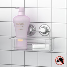 Teknotel Vakumlu Tek Katlı Banyo Duş Rafı Krom Dm254 Krom