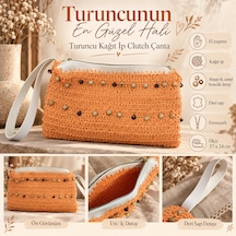 Turuncu Clutch Çanta