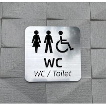 Metallice Silver Seri Wc Yönlendirme Tabelası