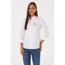 U.s. Polo Assn. Kadın Beyaz Gömlek Basic 50308038-vr013 Beyaz
