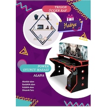 Mydesign Oyuncu Masası Siyah Renk Siyah