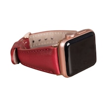 Bouletta Apple Watch Uyumlu Deri Kordon 42-44-45Mm Slim V4Ef Kırm