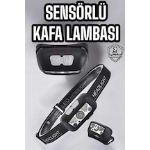 Lvsqvr Kafa Lambası Kamp Lambası Sensörlü Şarjlı Ayarlanabilir Çok Renkli