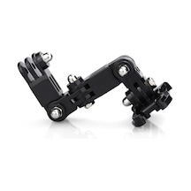 Gplus Gp15 Aksiyon Kamera Uyumlu 4 Yollu 13 Cm Hızlı Tak Uzatma Aparatlı Motor Kask Bağlantı Seti Siyah