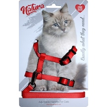Natura Yetişkin Kedi Bel Tasması - Kırmızı