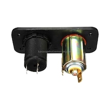 Şarj Söketi Marin Tip + Çakmak Söketi 12v Set