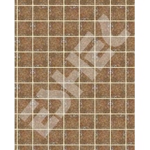 Maket Kahve Kare Karton Taş Fayans 1-50 Ölçek 3'Lü