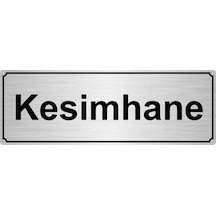 Kesimhane Yönlendirme Levhası 7cmx20cmgümüş Renk Metal