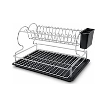 Krom - Metal 2 Katlı Tabaklık - Bulaşıklık Bx40 Renkli