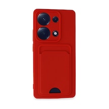 Xiaomi Redmi Note 13 Pro 4g Kılıf Kelvin Kartvizitli Silikon - Kırmızı -
