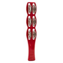 Temel Plastik Çubuk Tef 6 Zilli Kırmızı 26 Cm