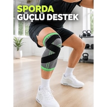 Ers Örme Sporcu Dizliği Ayarlanabilir Çapraz Destek Bantlı Esnek Diz Koruyucu
