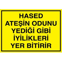 Hased Ateşin Odunu Yediği Gibi... Uyarı Tabelası - 70x100 Alüminyum Kompozit Panel - Gs13