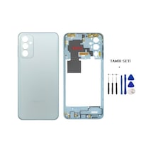 Samsung Galaxy Uyumlu M23 - Sm-m236 Full Kasa Arka Kapak Takım Mavi - Tamir Seti