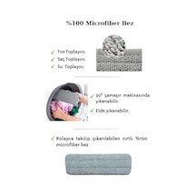 Grothe Wipe Sprey Mop Gri 4 Mop Bezli Tıpasız Sistem 700 Cc Su Hazneli Mikrofiber Parke Mermer Fayans İçin Üretici G