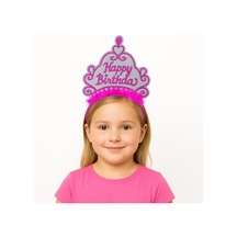 Pembe Happy Birthday Doğum Günü Prenses Tacı