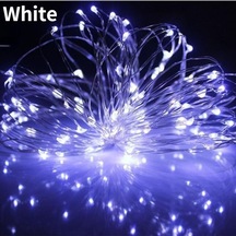 Beyaz 1m/2m/5m/10m/20m Usb Led Dize Işıklar Bakır Gümüş Tel Çelenk Işık Su Geçirmez Peri Işıklar Noel Düğün Parti Dekorasyon İçin 1m Beyaz