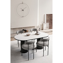Avvio Rommy Bohem Lake Mdf Ayak 80x160 Yemek Masası Mutfak Masası Masa Sandalye Takımı Beyaz