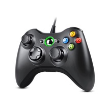 360 Usb Kablolu Oyuncu Kontroller Geliştirilmiş Ergonomik Tasarım Siyah
