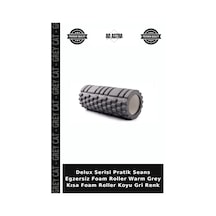 Delux Serisi Pratik Seans Egzersiz Foam Roller Warm Grey Kısa Foam Roller Koyu Gri Renk