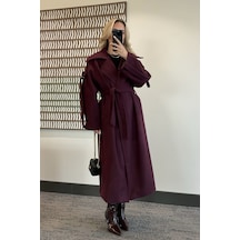 Bordo Kolları Cep Detaylı Premium Kaban - 408033 Bordo