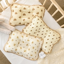 Şeker Silindir Yastık Bebek Boyun Yastığı Yumuşak Ve Güvenli No.33 Ekru