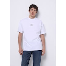Colin's Colins Comfort Fit Yuvarlak Yaka Düz Erkek Beyaz Kısa Kol Tişört Cl1077190 Q1.v1 Ofw Beyaz