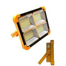 Güneş Enerjili Solar Led Projektör Taşınabilir Fenerli Powerbank