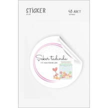 Etiket 3cm İyi Bayramlar Sticker 48 Adet