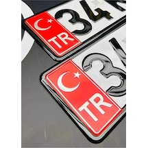 Lamborghini Diablo Uyumlu Tr Plaka Pleksi Kabartma Ve Folyo Sticker 2 Adet