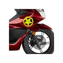 Deeb Army Honda Pcx Yıldız Sticker Etiket Mat Sarı 2 Adet