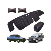 Tofaş Uyumlu Kolçak + Göğüs Halısı Alçak Model + Boyunluk Siyah-Kırmızı (503402614)