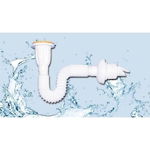 Çekvalfli Körüklü Muflu Lavabo Sifonu