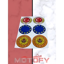 Plaka Pulu Damla Etiket Sticker 3x3cm 6 Adet