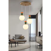 Selliu 3'lü Yuvarlak Renkli Modern Avize