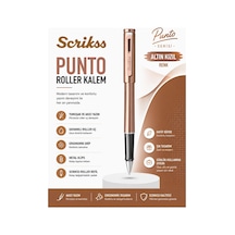Scrikss Scrikss Punto Roller Kalem Metalik Kızıl Altın