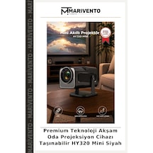 Premium Teknoloji Akşam Oda Projeksiyon Cihazı Taşınabilir Hy320 Mini Siyah