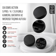Djı Osmo Action 5 Pro/4/3 İle Uyumlu Kamera, Batarya Ve Microsd Taşıma Kutusu Beyaz
