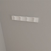 Hepsi3boyutlu Modern Duvar & Kapı Kanca Askılık - 4 Adet Beyaz Kanca Askılık - Model No : 2 Beyaz
