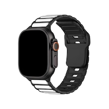 Apple Watch 11 10 9 8 7 6 Se Ultra Uyumlu 42 44 45 46 49mm Çift Renk Bakla Desen Hibrit Silikon Kordon Çok Renkli