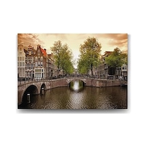 Amsterdam Kanal Tablosu - 75x50cm 7/8 Yaş