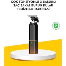 3 Ü 1 Arada Şarjlı Erkek Bakım Seti Saç, Sakal Ve Burun Tüyü Kesme Makinesi - Lisinya Diğer