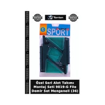 Delux Serisi 9819-g File Demir Set Mengeneli 36 Alet Takımı Sıkma Seti
